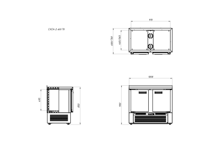 Стол холодильный Arkto СХСН-2-60