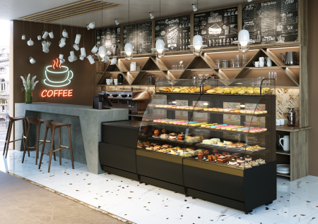 Витрина кондитерская Carboma K70 VM 1,3-1 LIGHT 9005-0109 (версия 2.0)