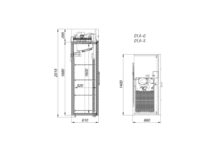 Шкаф холодильный Arkto D1.0-SL