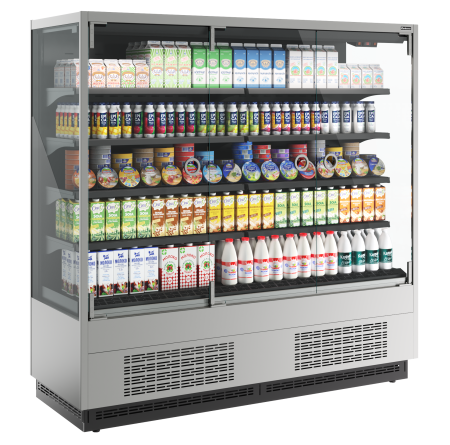 Горка холодильная Carboma FC20-07 VM 1,9-1 LIGHT фронт X0 9006-9005 (версия 2.0)