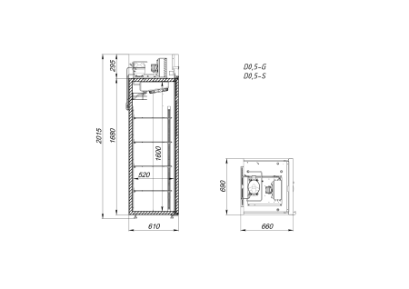 Шкаф холодильный Arkto V0.5-SLD