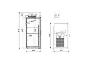 Шкаф холодильный Arkto V1.4-S